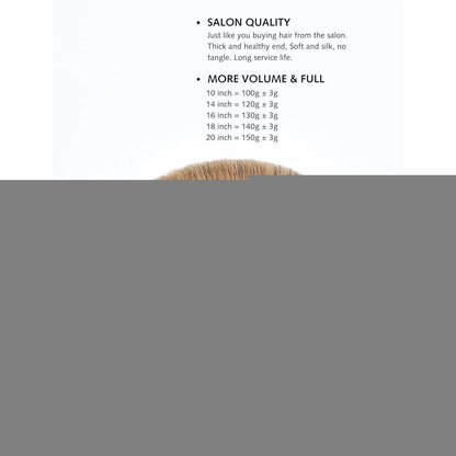 Echthaar Clip-in Extensions Dunkelblond 14 inch