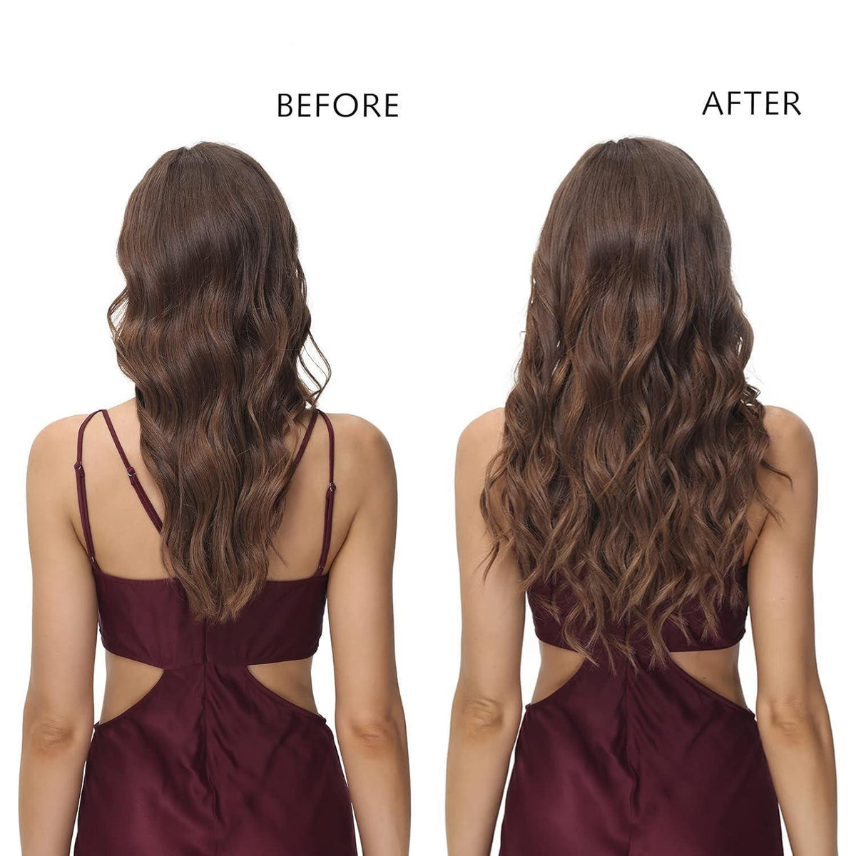 Echthaar Clip-in Extensions Dunkelblond 14 inch