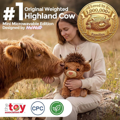 Mewaii Highland Cow Wärmekissen – Kuscheltier für Wärme & Geborgenheit