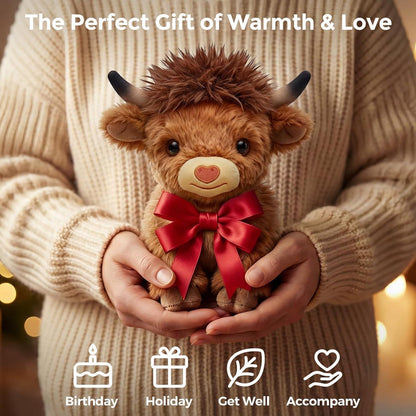 Mewaii Highland Cow Wärmekissen – Kuscheltier für Wärme & Geborgenheit