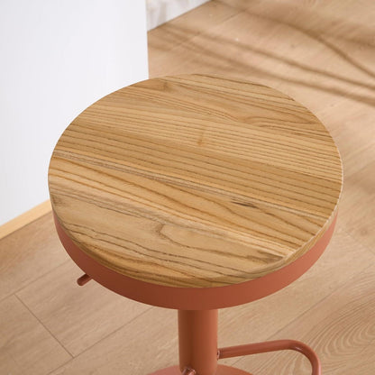 YOUNIKE Barhocker 2er Set Holz, Höhenverstellbar & Schwenkbar