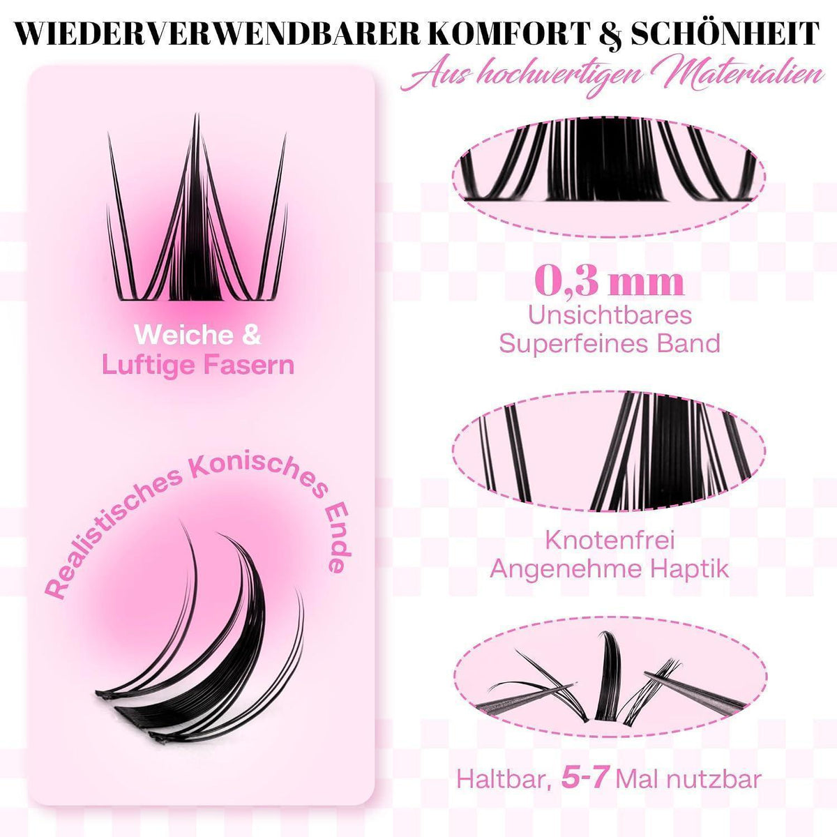 Manga Lashes – 144 Stück D Curl für Volumen-Look