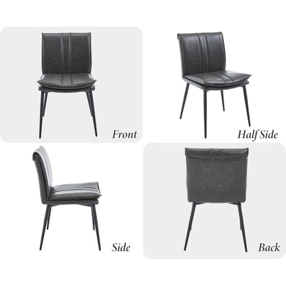 Esszimmerstühle Set 4 Grau – Polsterstuhl mit Kissen