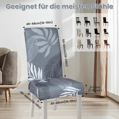 Stretch Stuhlhussen 4er Set – Elastische Möbelbezüge für Esszimmerstühle