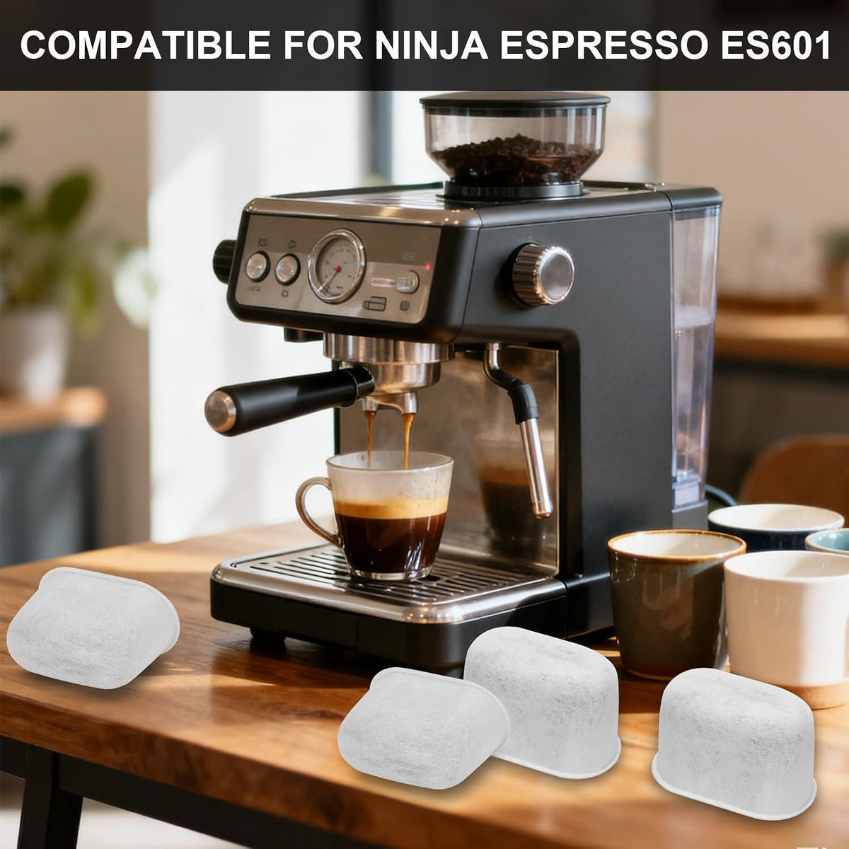 12x Wasserfilter Einsätze für Ninja Kaffee Luxe ES601/ES701