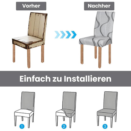 Stretch Stuhlhussen 4er Set – Elastische Möbelbezüge für Stühle