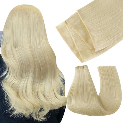 Blond Butterfly Tressen Echthaar 60cm – Weich & Vielseitig