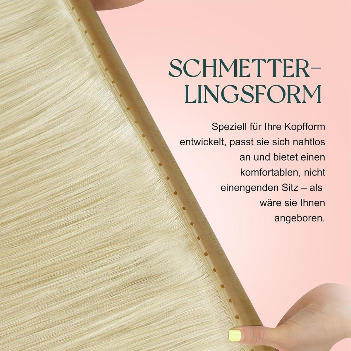 Blond Butterfly Tressen Echthaar 60cm – Weich & Vielseitig