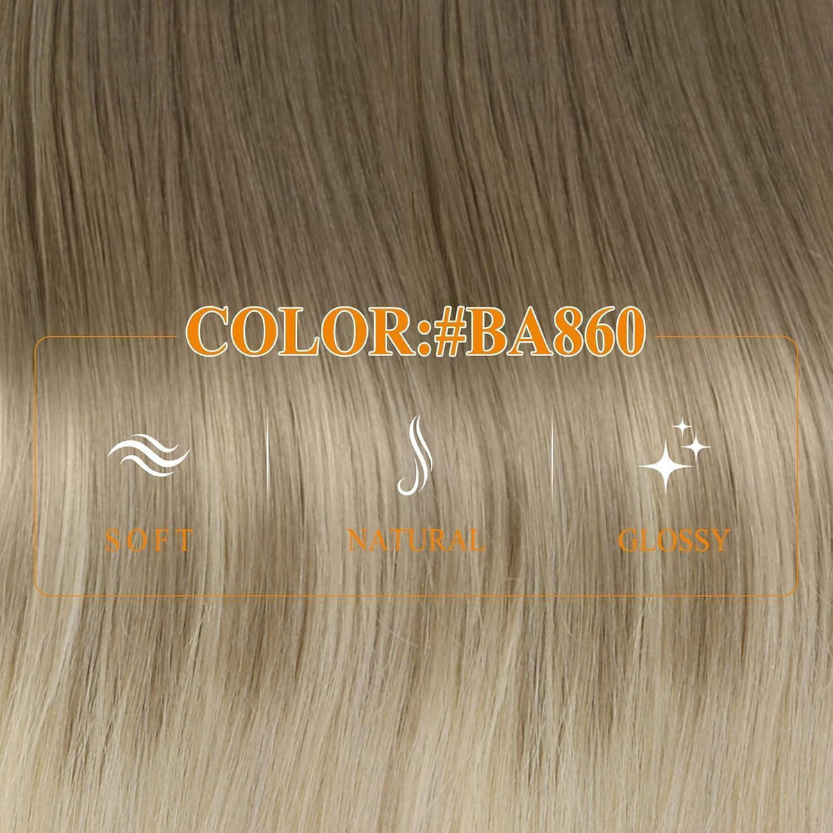 Echthaar Draht Extension Balayage Blond Ombre 50cm