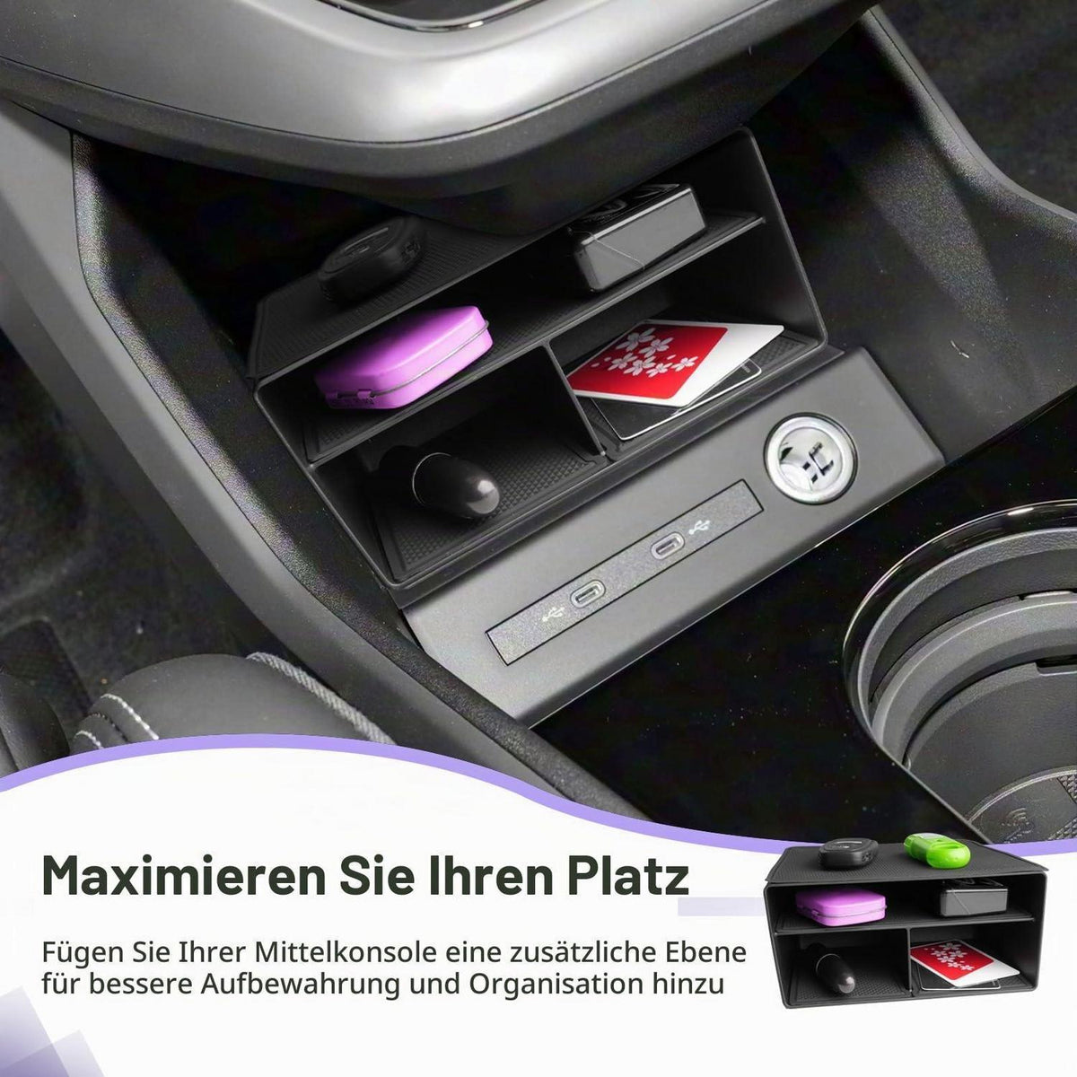 Mittelkonsolen Organizer für Audi Q4 e-Tron 2021-2026