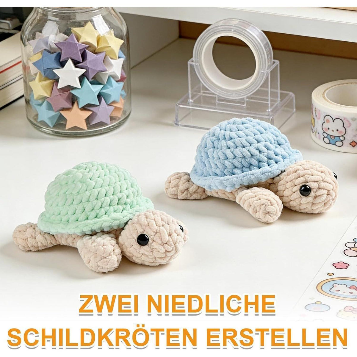 Häkelset Schildkröten für Anfänger mit Anleitung und Garn