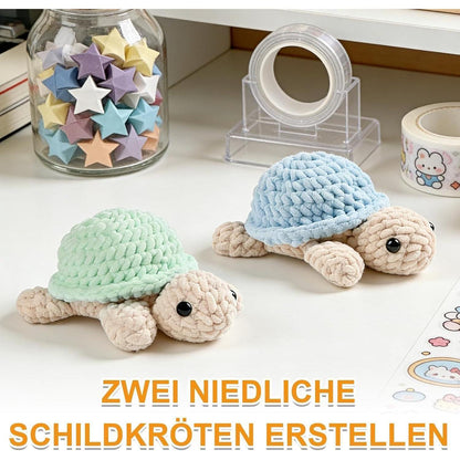 Häkelset Schildkröten für Anfänger mit Anleitung und Garn
