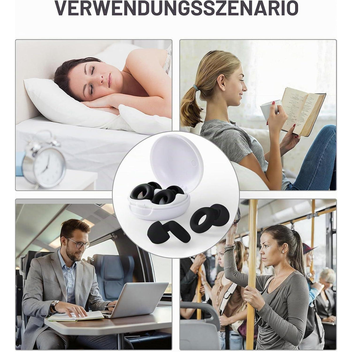 Wiederverwendbare Ohrstöpsel zum Schlafen – 4 Größen, 28dB