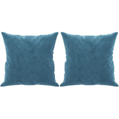2-Sitzer Sofa mit Schlaffunktion, Blau, Samt, 140cm