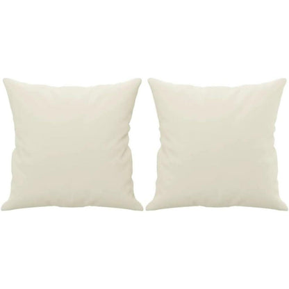 2-Sitzer Sofa Samt Creme – Modernes Mini Sofa mit Kissen