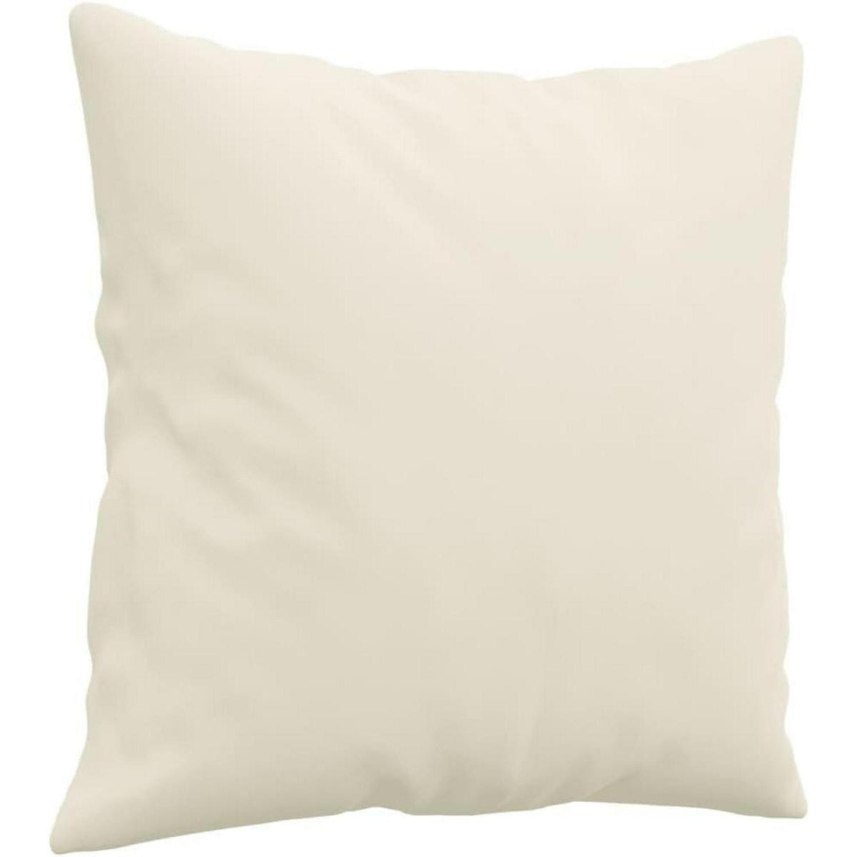 2-Sitzer Sofa Creme – Samt Couch mit Kissen & Armlehnen