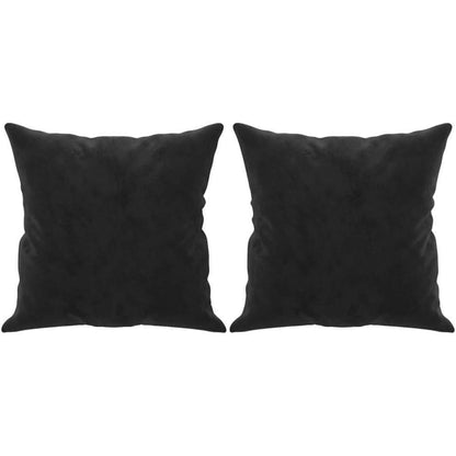 3-Sitzer Samtsofa Schwarz – Modernes Mini Sofa mit Kissen