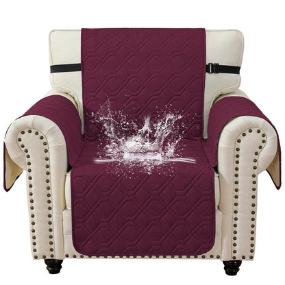 Sofaüberwurf 1-Sitzer Burgunderrot (60cm) – Rutschfest & Praktisch