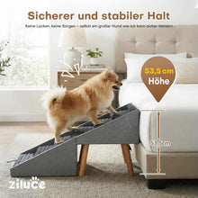 Hunde Treppe 6 Stufen – Klappbar & Ottoman Design (Hellgrau)