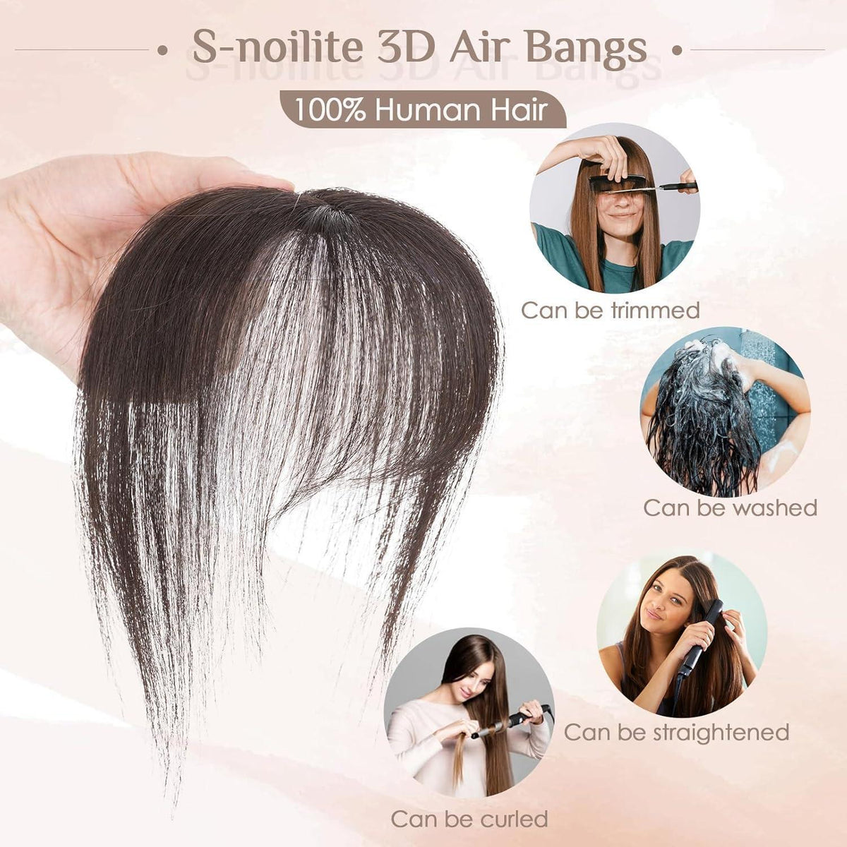 Clip-in Pony Echthaar 360° Abdeckung – Natürliches Schwarz