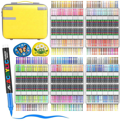 360 Acrylmarker Set – Intensive Farben für Stein, Holz & mehr