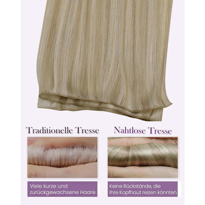 Echthaar Tressen Blond 50cm – Sew-In Weft Extensions #16/22