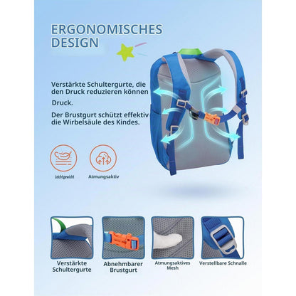 Kinderrucksack 18L – Dunkelblau für Schule & Wanderungen