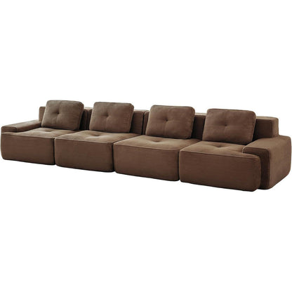 Modulares 4-Sitzer Cord Sofa – Tiefsitz & Komfort