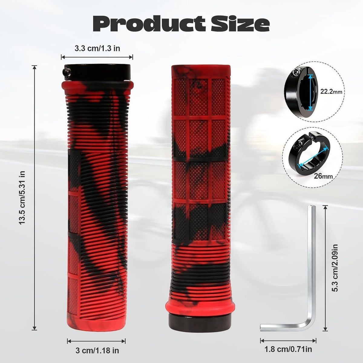 Ergonomische Fahrradgriffe 22mm – Rutschfest & Komfortabel