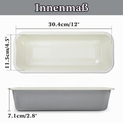 Emaille Brotbackform 30cm mit Deckel – Für Kuchen & Brot
