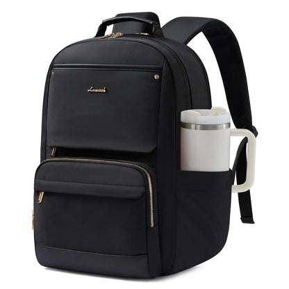Laptop Rucksack Damen 17,3 Zoll Wasserdicht Travel Schulrucksack Schwarz