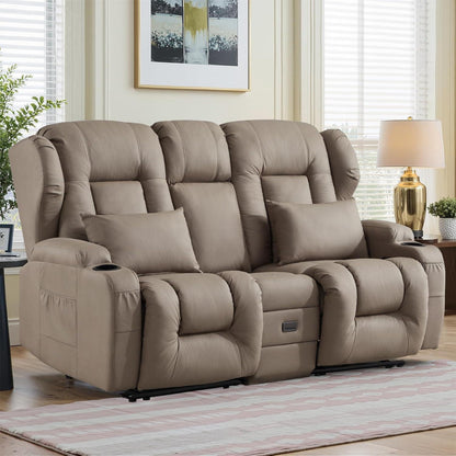 2-Sitzer Relaxsessel mit Liegefunktion & Kinosofa Khaki