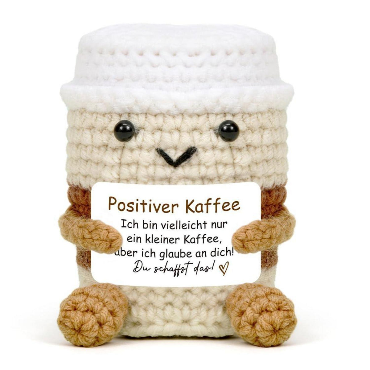 Gehäkelter Kaffee Kuscheltier - Emotionales Geschenk & Glücksbringer