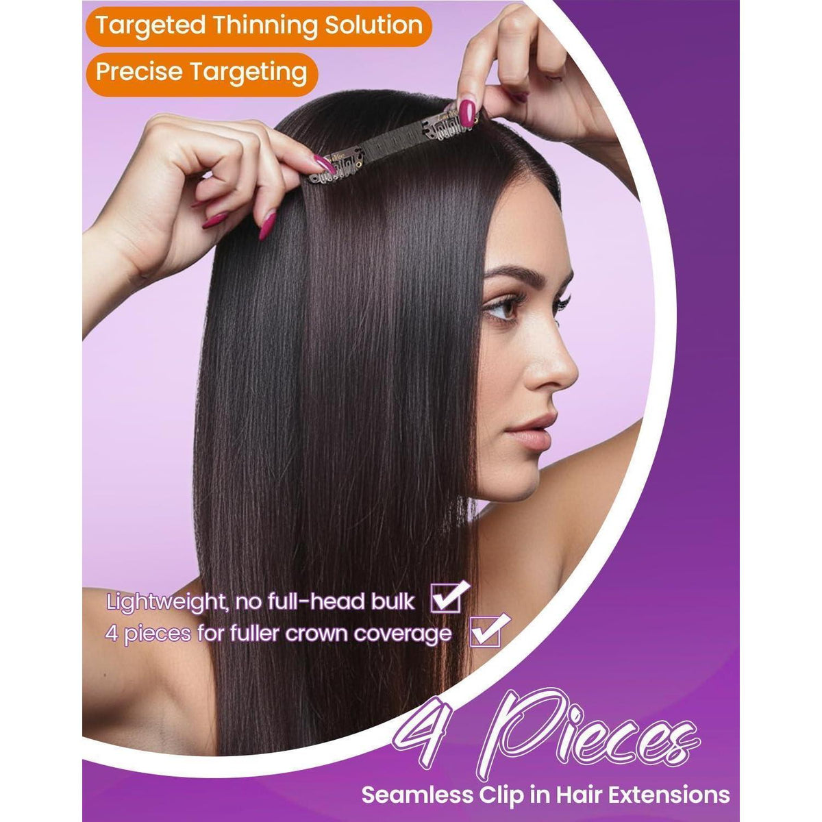 Echthaar Clip-in Extensions 55cm Blond Ombre