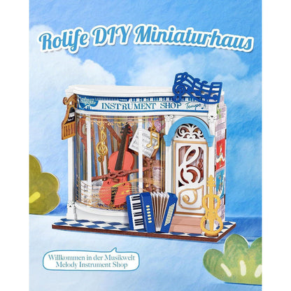 Miniatur Haus Melody Instrument Shop – 3D Puzzle Bausatz
