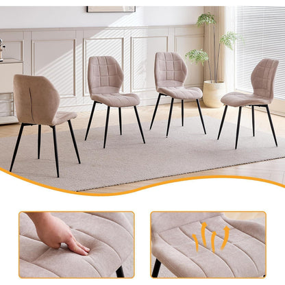 Runde Essgruppe Holzgrau & Beige | Esstisch 115cm + 4 Stühle