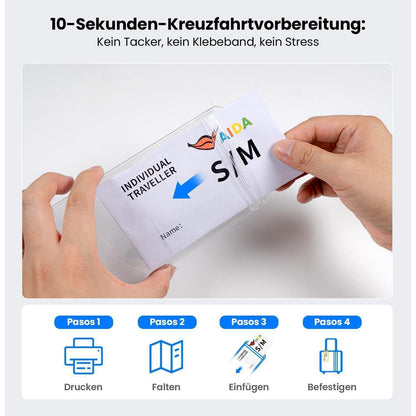 Kofferanhänger Kreuzfahrt – Wasserdicht & Robust mit Schlüsselband