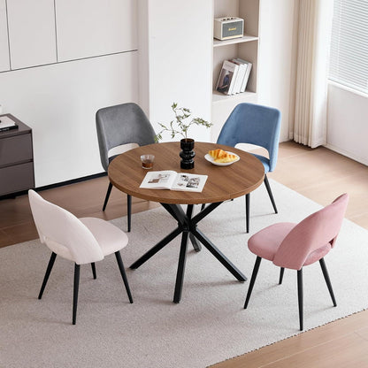 8 Esszimmerstühle mit Cordbezug & Metallbeinen – Modern & Bequem
