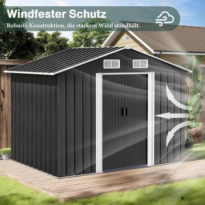Metall Gerätehaus 196x132cm – Schiebetür & Wetterfest