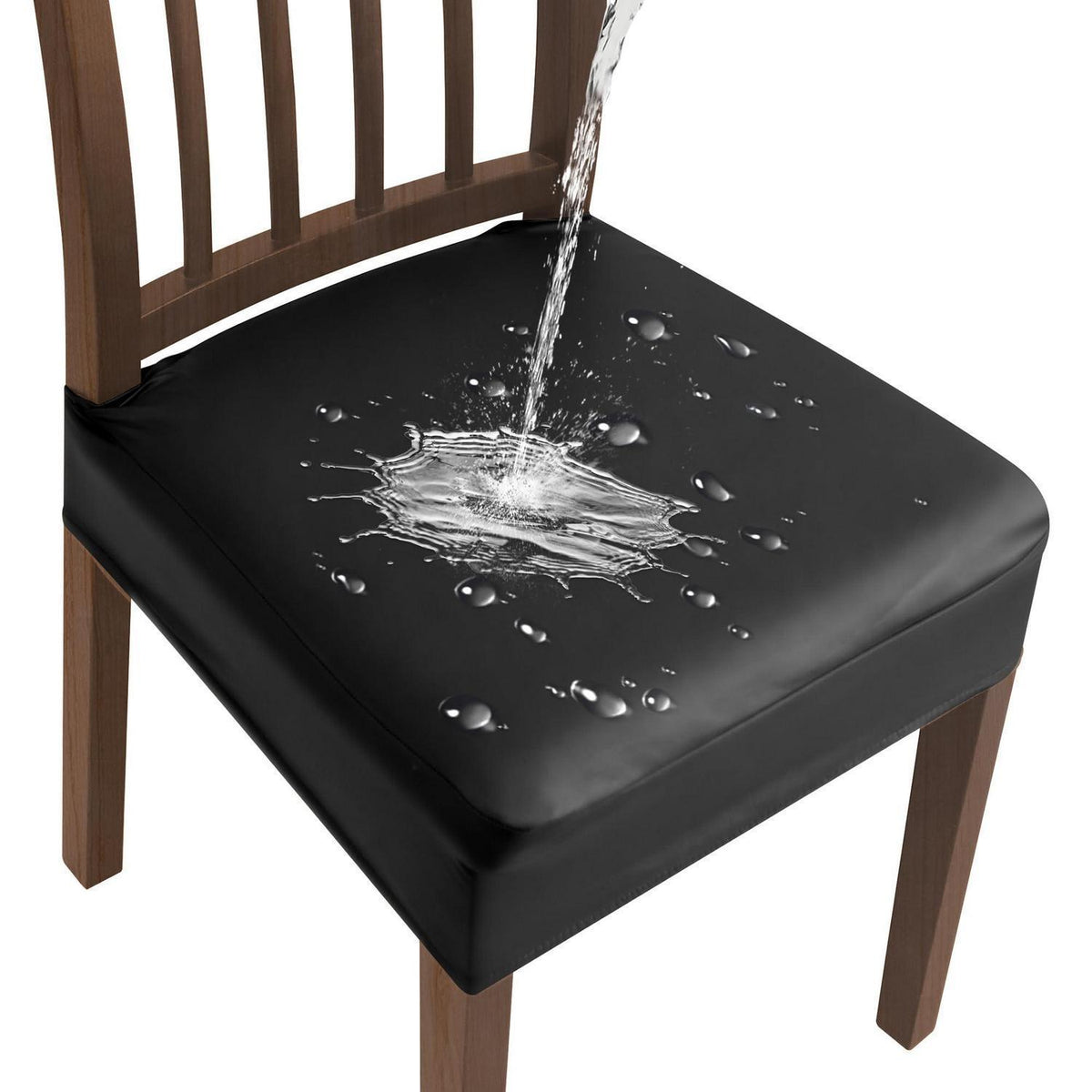 Wasserdichter Stuhlbezug Stretch Schwarz – Schutz für Stühle & Sessel