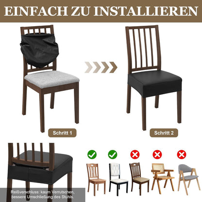 Wasserdichter Stuhlbezug Stretch Schwarz – Schutz für Stühle & Sessel
