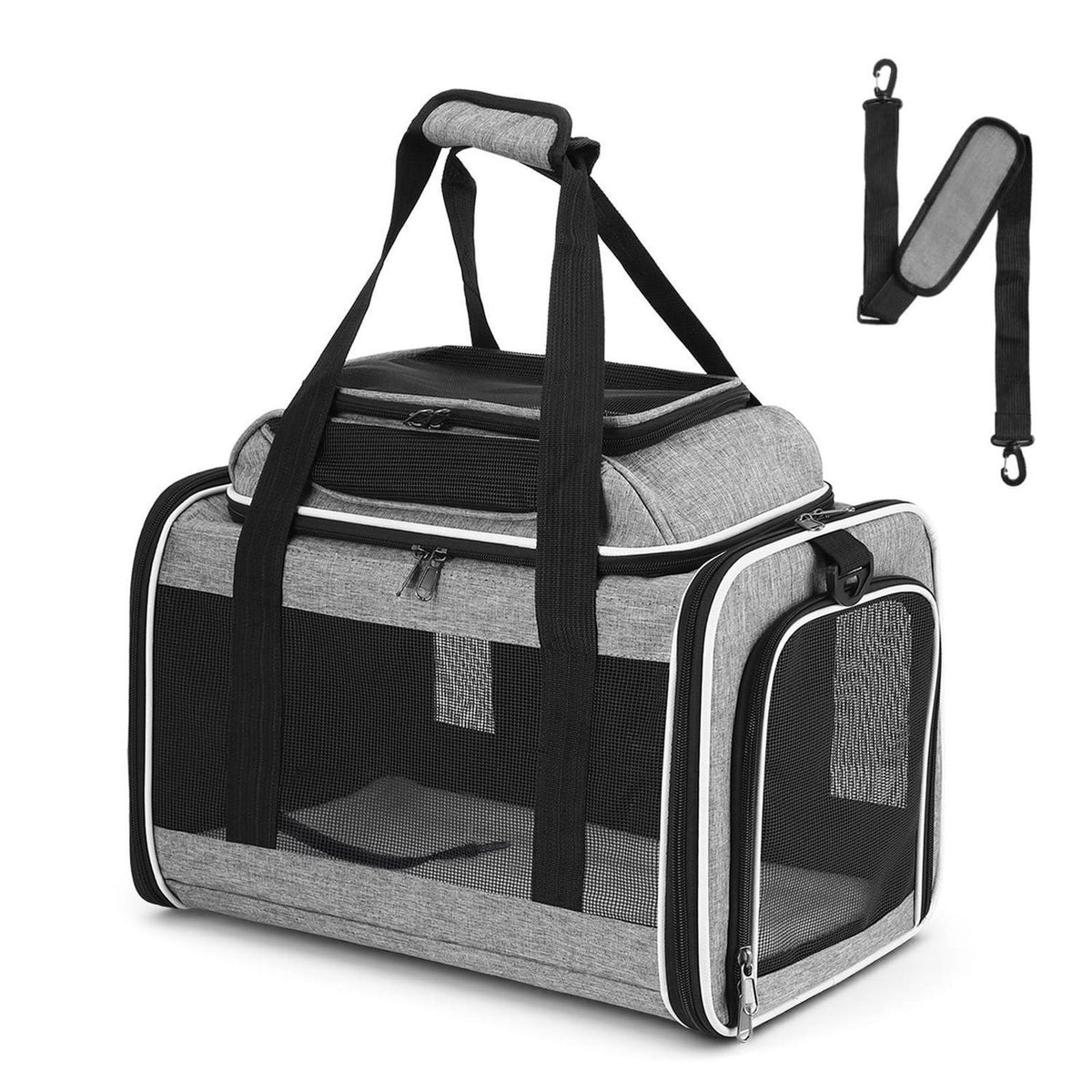 Faltbare Katzen Transportbox mit Mesh & Matte – Bis 9kg