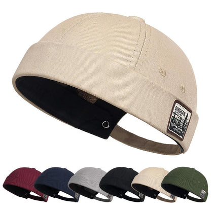 Herren Docker Cap Baumwolle – Verstellbare Seemannsmütze Beige
