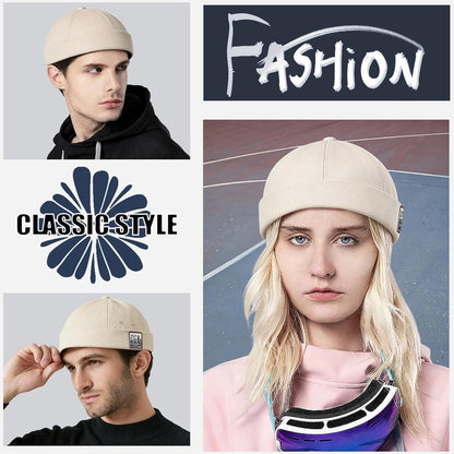 Herren Docker Cap Baumwolle – Verstellbare Seemannsmütze Beige