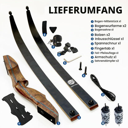 Recurve Bogen Takedown 35lb – Set für Anfänger & Profis
