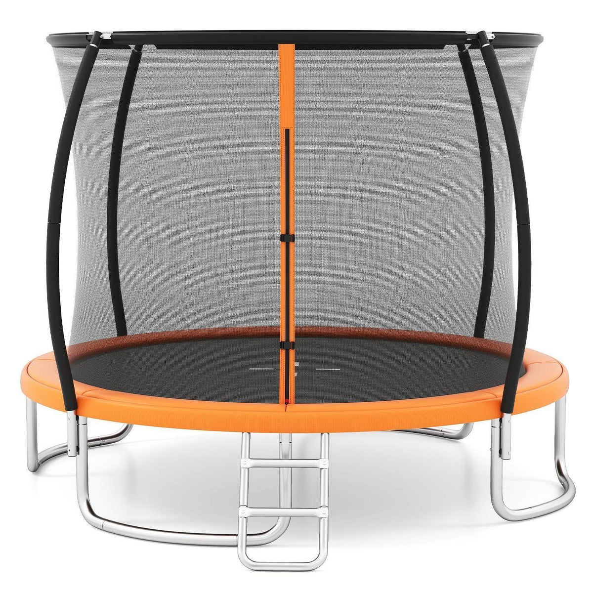 GYMAX Gartentrampolin 366cm mit Sicherheitsnetz & Leiter