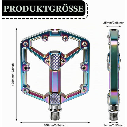 Aluminium Fahrradpedale 9/16" MTB mit Anti-Rutsch-Nägeln