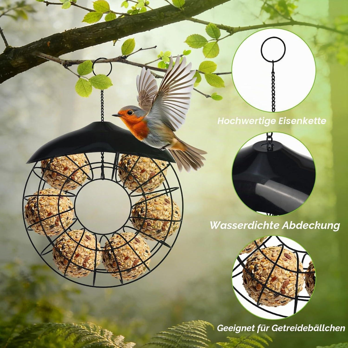 Meisenknödelhalter zum Aufhängen – Futterstation für Wildvögel