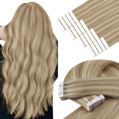Echthaar Tape Extensions Blond 55cm (50g) 16/22