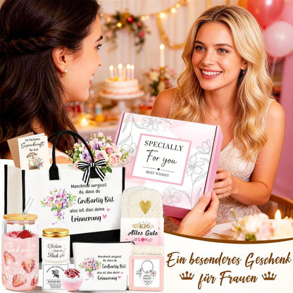 Geschenkset für Frauen – 8tlg. Mutmacher Geschenk mit Grußkarte